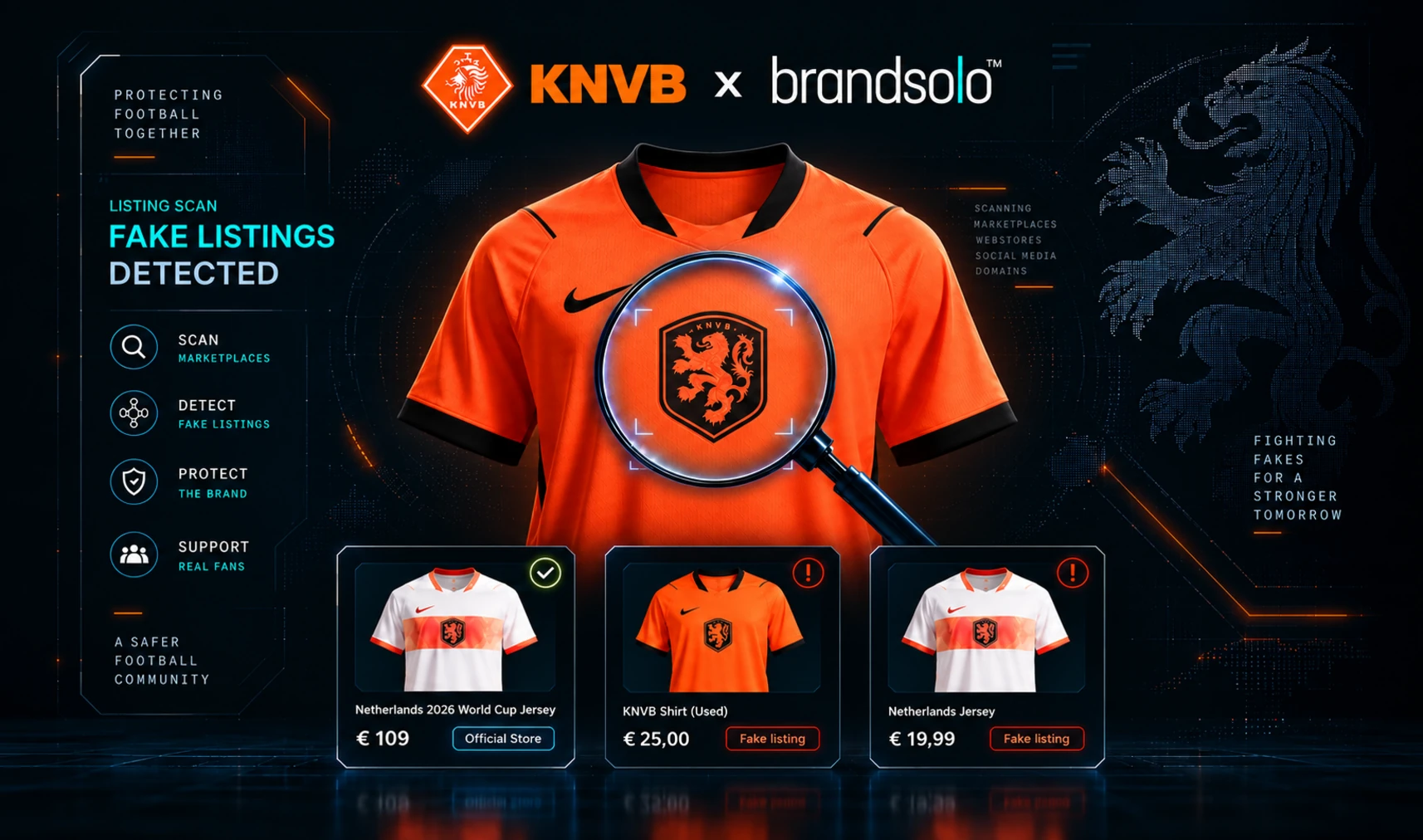 KNVB x Brandsolo partnership visual